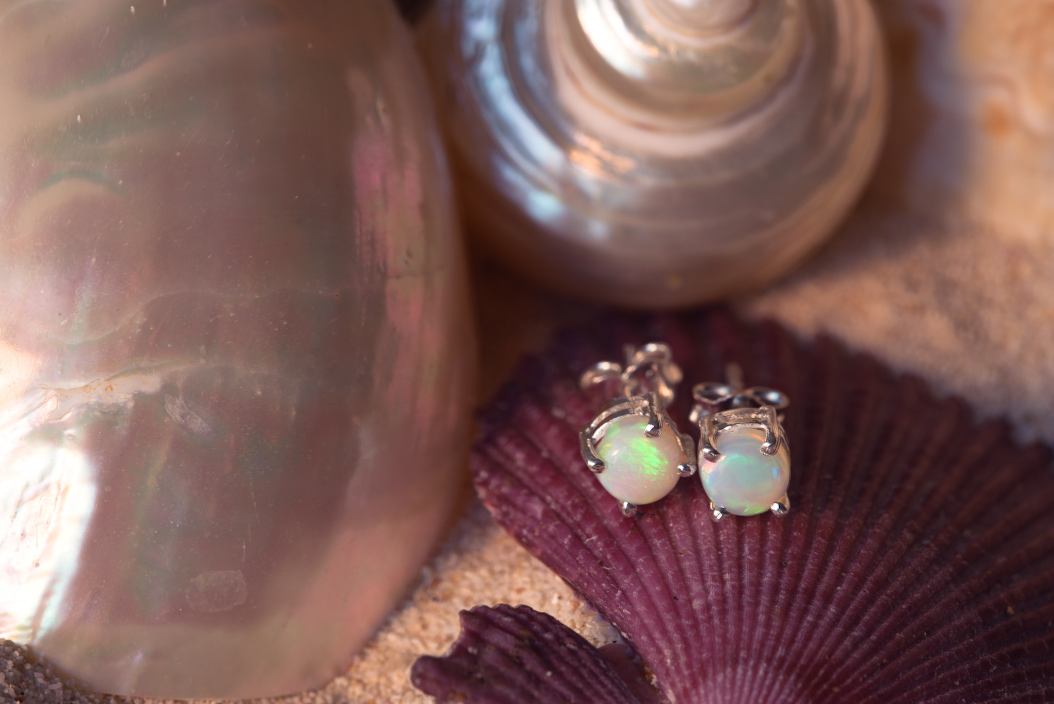 small welo opal earrings